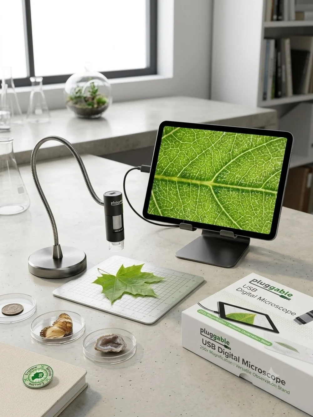 USB Digital Microscope - Black Flexible Stand